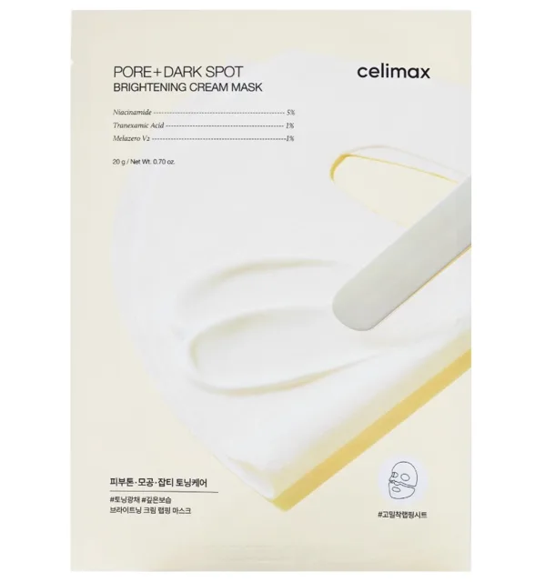 Celimax Plátýnková maska Pore+Dark Spot Brightening Cream Mask 4 x 20 g