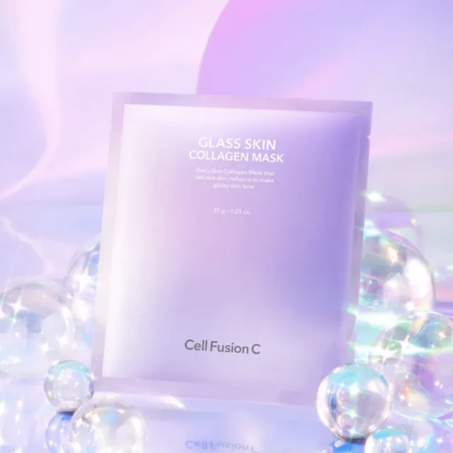 CELL FUSION C - Glass Skin Collagen Mask - Kolagenová maska pro dokonale hladkou pleť - 35g