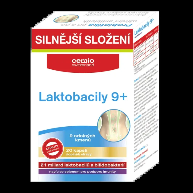 Cemio Laktobacily 9+, doplněk stravy 20 ks