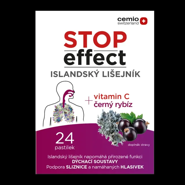 Cemio Pastilky Stop Effect s lišejníkem islandským 24 ks