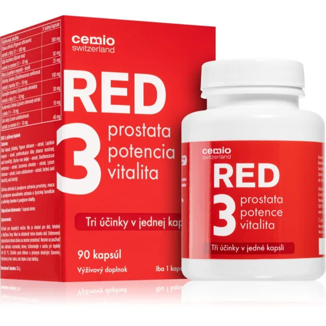 Cemio RED3 kapsle prostata, potence, vitalita 90 ks