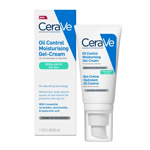CeraVe Hydratační gel-krém s technologií pomáhající absorbovat kožní maz 52 ml