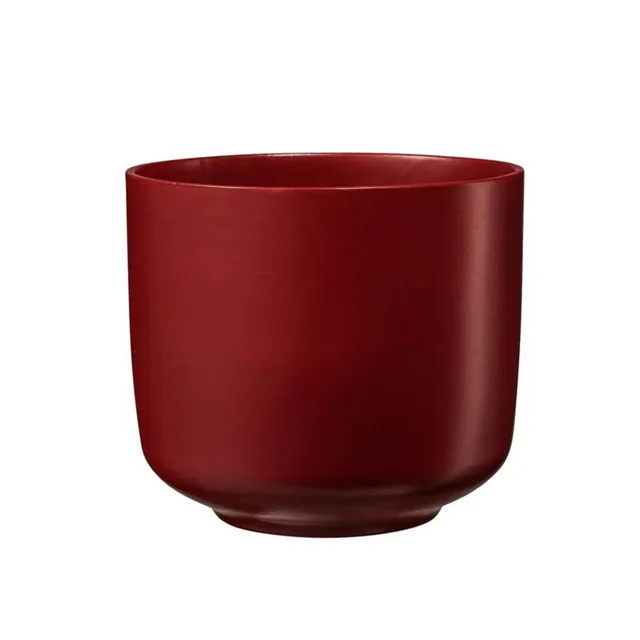 Červený keramický květináč 16 cm