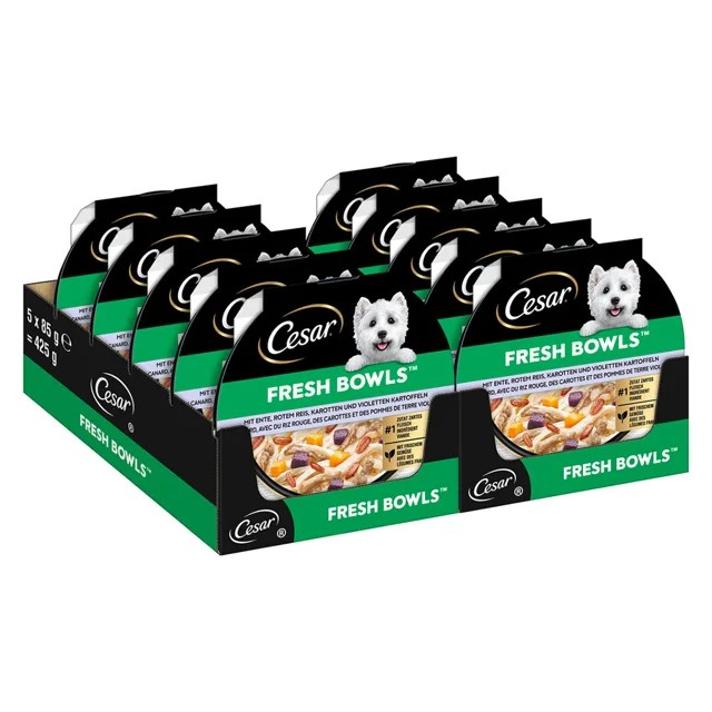 Cesar Fresh Bowls - výhodné balení: kachna v omáčce 20 ks (20 x 85 g)