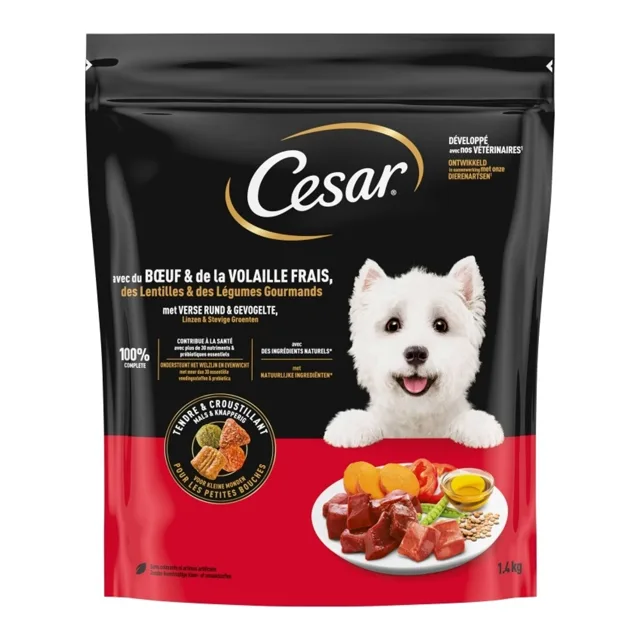 Cesar hovězí a drůbeží granule 1,4 kg