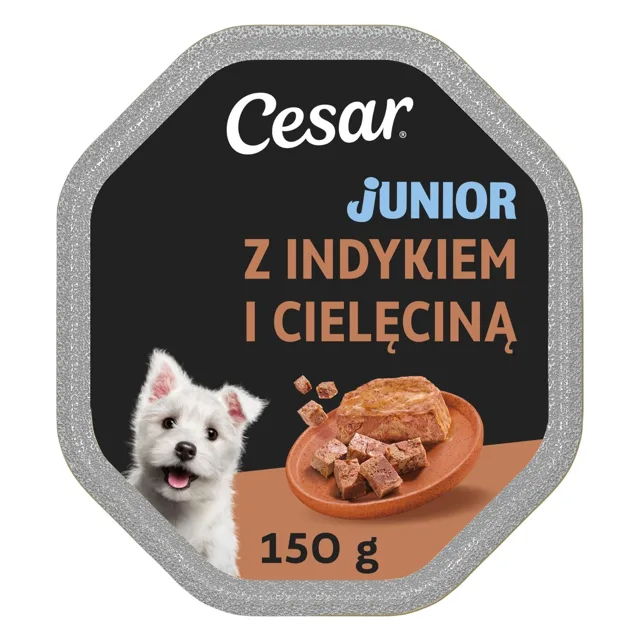 CESAR Junior s krůtou a telecím masem 150g mokré krmivo pro štěňata