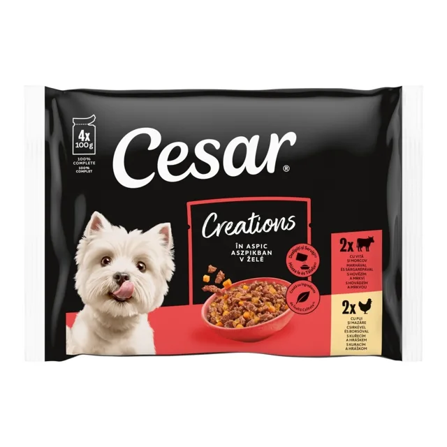 Cesar Selection v želé kapsička 4x100 g