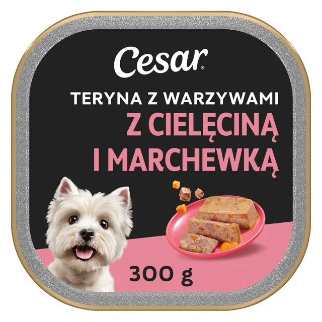 CESAR Teryna se Zeleninou 300 g paštika pro psy s telecím masem a mrkví