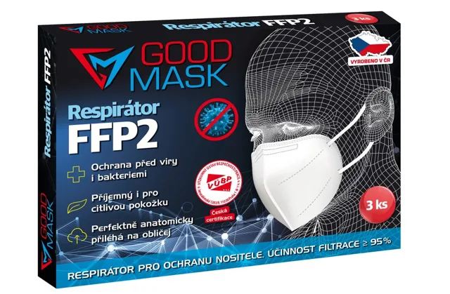 Český respirátor GOOD MASK FFP2 3 ks