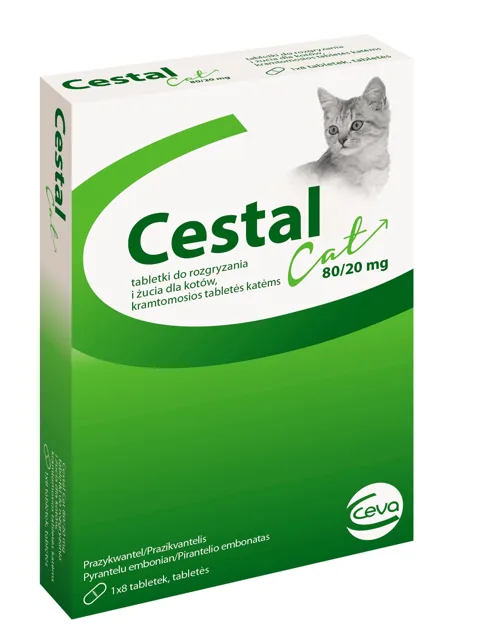 CESTAL Cat Tablety na odčervení pro kočky 8 tab.