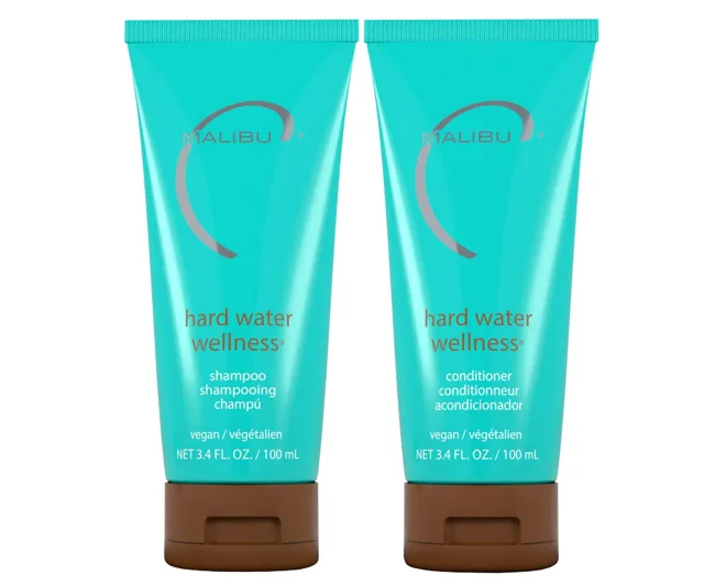 Cestovní sada vlasové péče proti tvrdé vodě Malibu C Hard Water Wellness - šampon 100 ml + kondicionér 100 ml + dárek zdarma