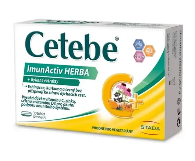 Cetebe ImunActiv HERBA +Bylinné extrakty tablet 30