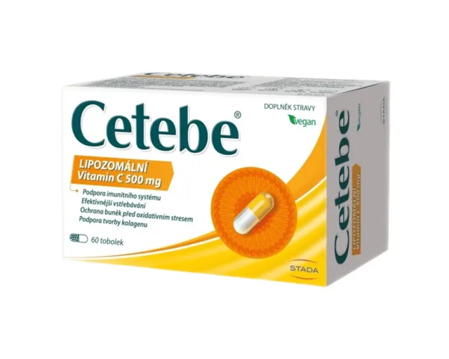 Cetebe Lipozomální vitamin C 500 mg, 60 tobolek