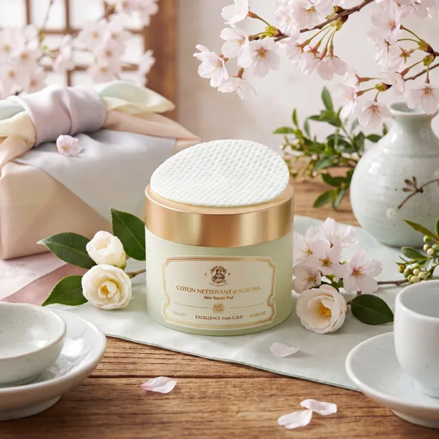 CHALLANS DE PARIS - Coton Nettoyant d'Aurora Excellence - Luxusní odličovací tampónky pro obnovu pleti - 120 ml