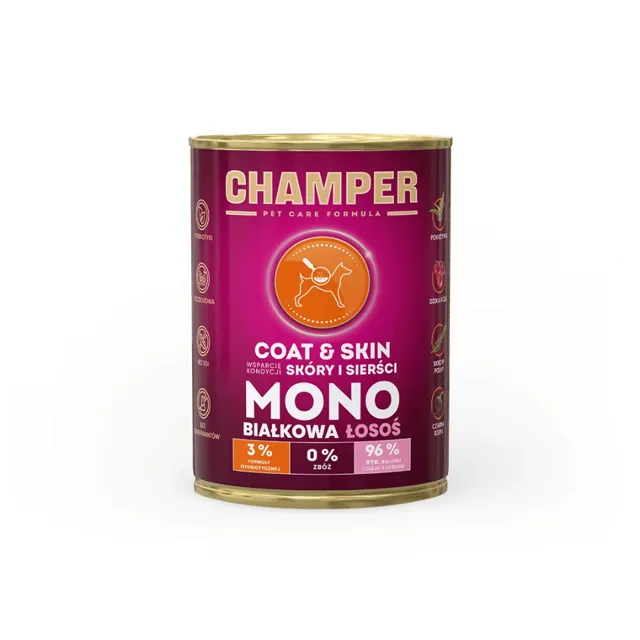 CHAMPER Bones Joints Losos monoproteinové krmivo pro psy 400 g