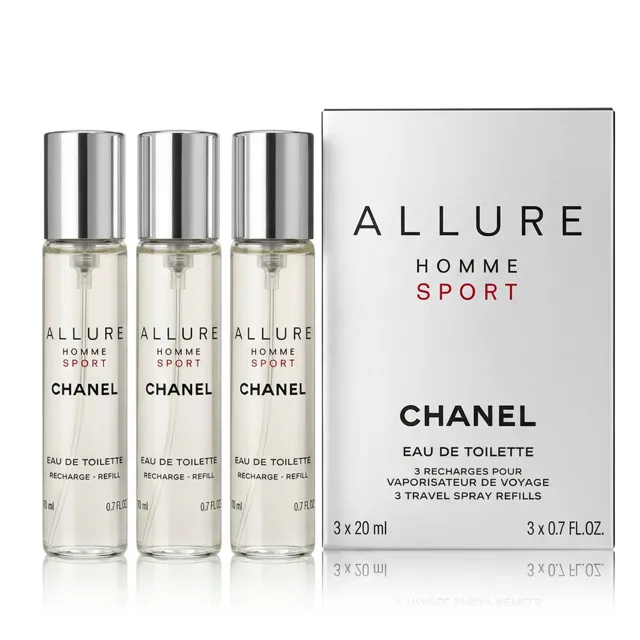 Chanel Allure Homme Sport EDT náplň 2 x 20 ml + EDT náplň s rozprašovačem 20 ml M čem 20 ml M