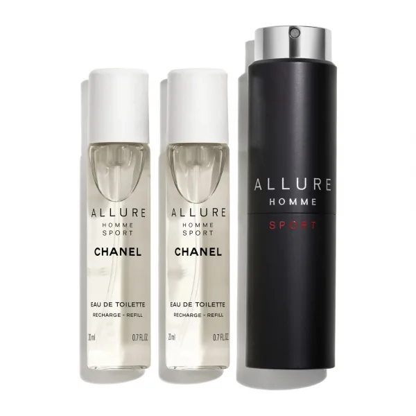 CHANEL Allure homme sport Toaletní voda v plnitelném cestovním rozprašovači - EAU DE TOILETTE 3X20ML 3x 20 ml