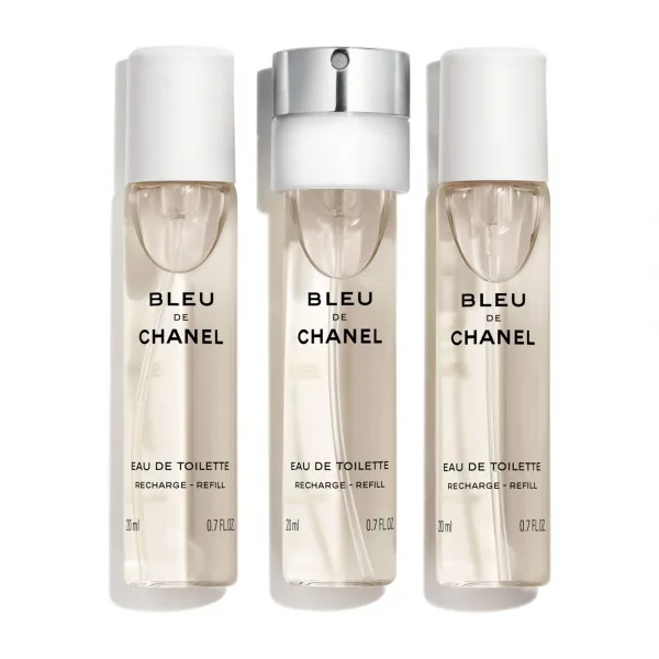 CHANEL Bleu de chanel Toaletní voda v plnitelném cestovním rozprašovači - EAU DE TOILETTE 3X20ML 3x 20 ml