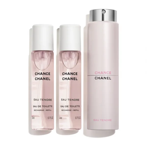 CHANEL Chance eau tendre Toaletní voda v otočném rozprašovači - EAU DE TOILETTE 3X20ML 3x 20 ml