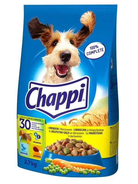 CHAPPI Drůbež a zelenina 2,7 kg krmiva pro psy