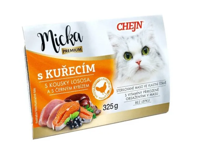 Chejn Micka Premium Kuřecí, Losos s Černým Rybízem - 100g