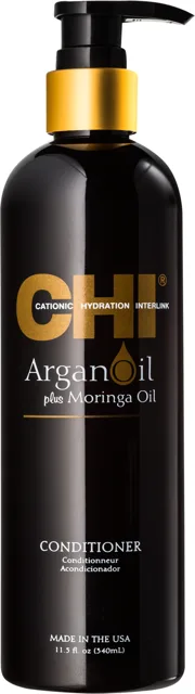 CHI Argan Oil kondicionér výživná péče určená pro suché, poškozené a chemicky namáhané vlasy, 340 ml, poškozený aplikátor