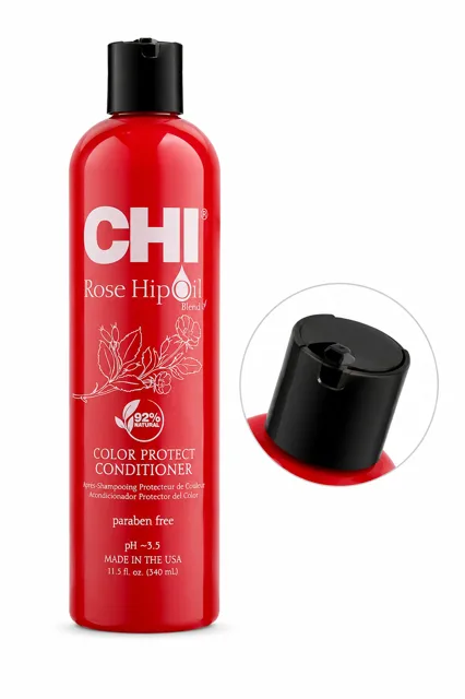 CHI Rose Hip Oil Blend Color Protect Conditioner 340 ml (poškozený aplikátor)