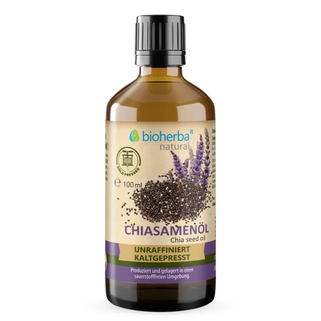Chia olej lisovaný za studena - 100 ml - Bioherba