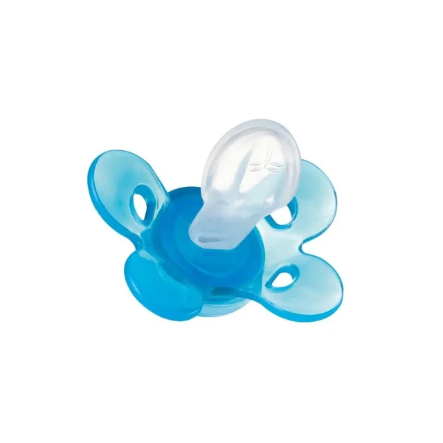 Chicco Dudlík Physio Comfort silikonový 2-6m chlapec - méďa/tečky 2 ks