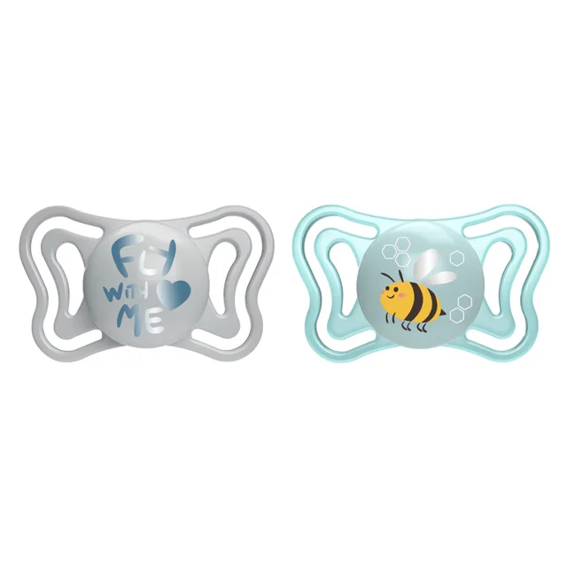 Chicco Dudlík Physio Light silikonový modrý 2–6 m 2 ks