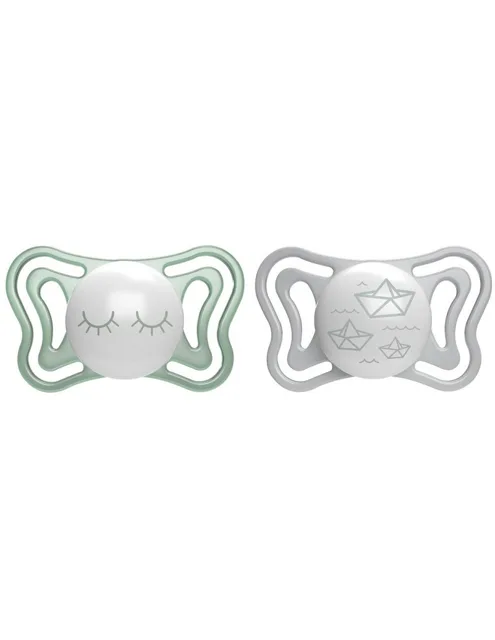 Chicco Dudlík Physio Light silikonový noční 16–36 m 2 ks