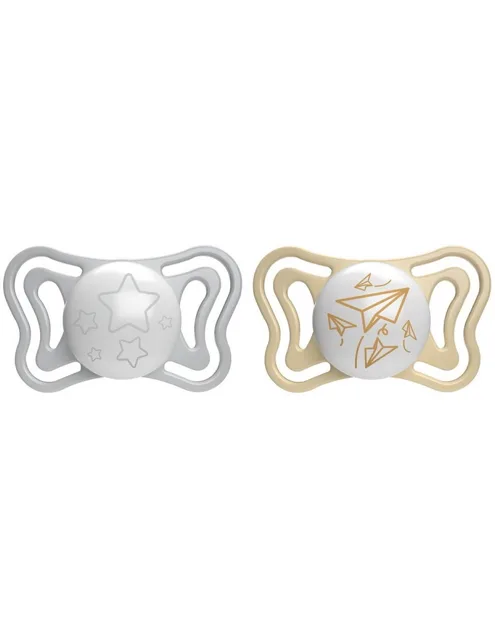 Chicco Dudlík Physio Light silikonový noční 6–16 m 2 ks