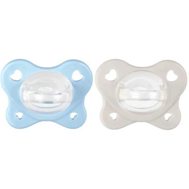 Chicco Dudlík PhysioForma Dual Soft modrý 2–6 m 2 ks