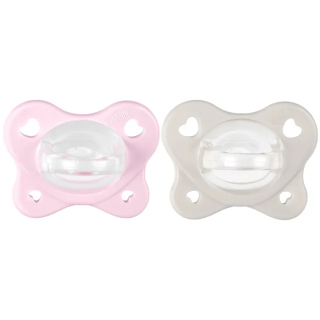 Chicco Dudlík PhysioForma Dual Soft růžový 2–6 m 2 ks