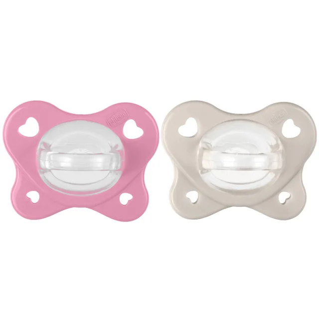Chicco Dudlík PhysioForma Dual Soft růžový 6–16 m 2 ks