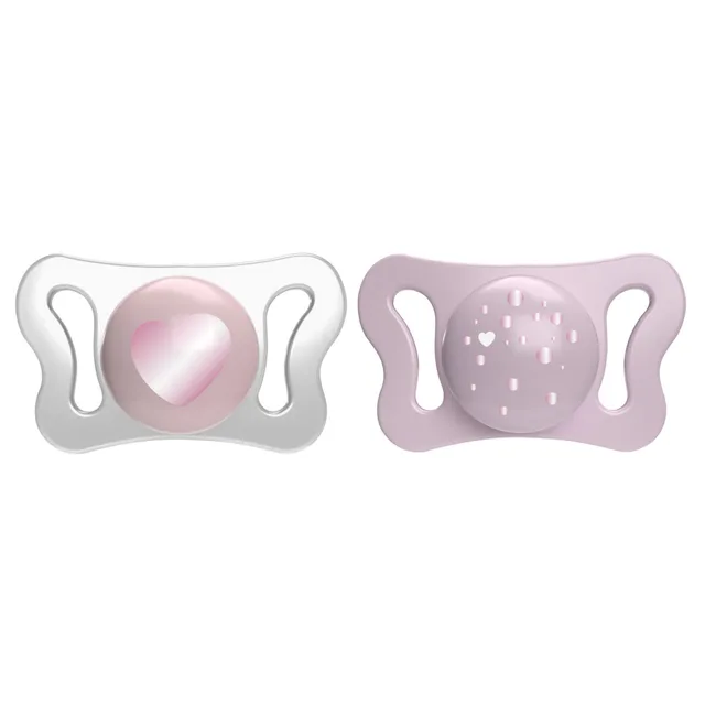 Chicco Dudlík Physioforma® Micro silikonový holčičí 0–2 m 2 ks
