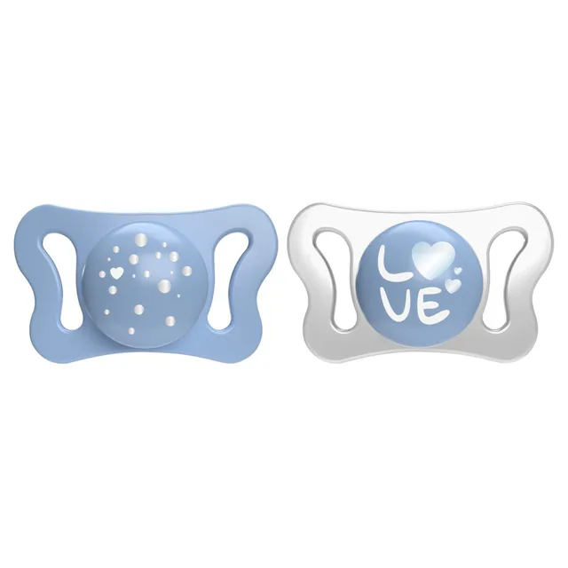 Chicco Dudlík Physioforma® Micro silikonový klučičí 0–2 m 2 ks