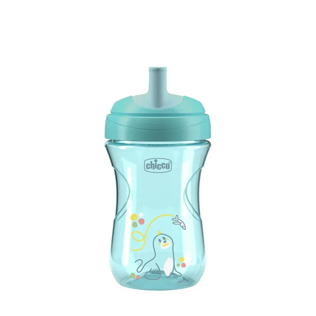 Chicco Hrneček Advanced se slámkovým náústkem 12m+ 266 ml teal