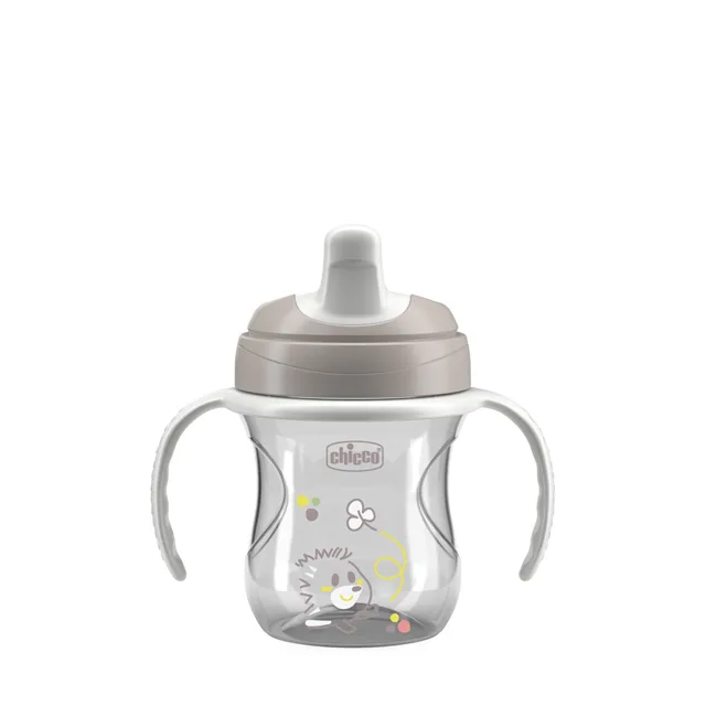 Chicco Hrneček Training s držadly 6m+ 200 ml grey