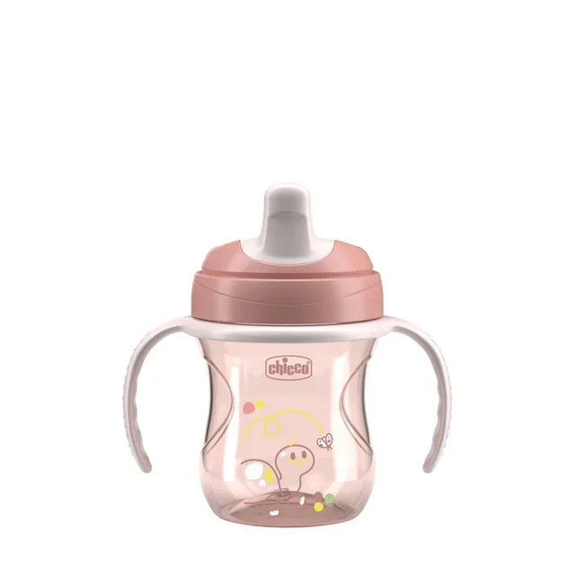 Chicco Hrneček Training s držadly 6m+ 200 ml pink