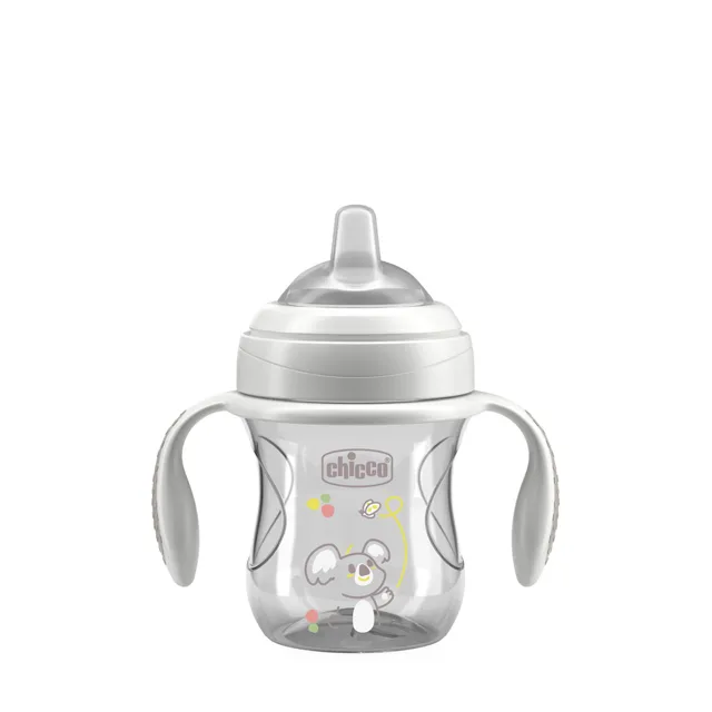 Chicco Hrneček Transition učicí s držadly 4m+ 200 ml grey