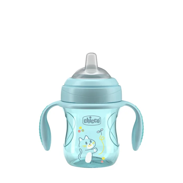 Chicco Hrneček Transition učicí s držadly 4m+ 200 ml teal