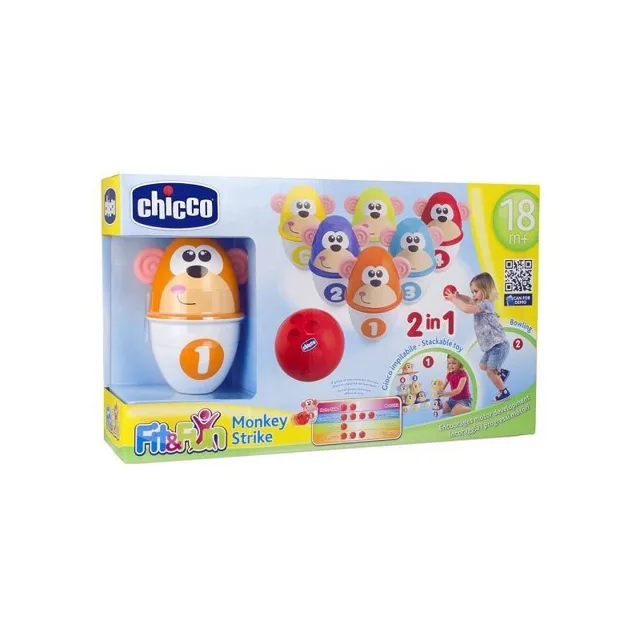 Chicco Kuželky veselé opičky 18m+ 6 ks