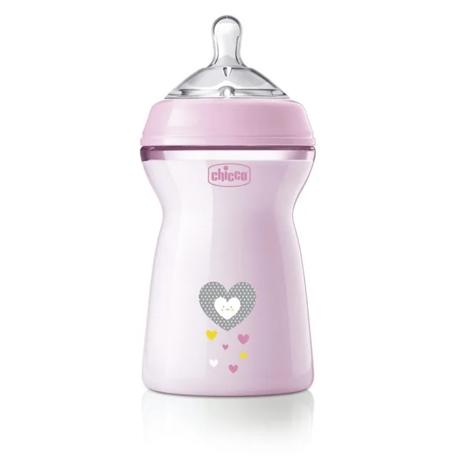 Chicco Láhev kojenecká antikolik Natural Feeling 6m+ 330 ml dívčí