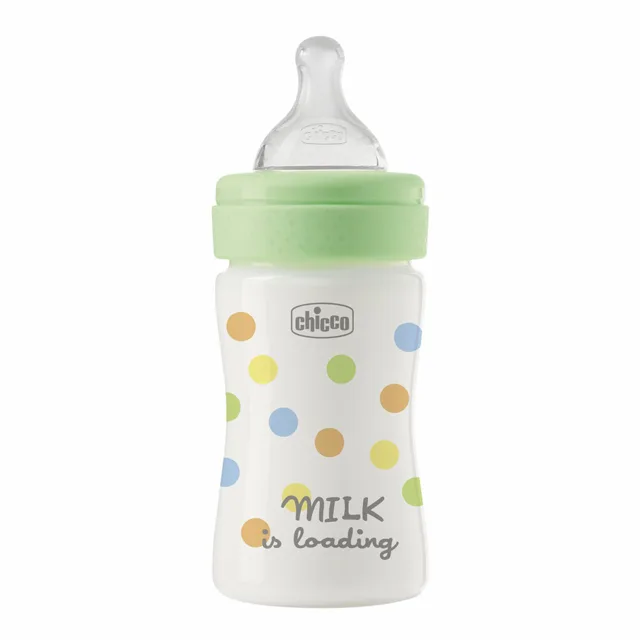 Chicco Láhev kojenecká Perfect Easy, pomalý silikonový průtok 0m+ 150 ml neutrální