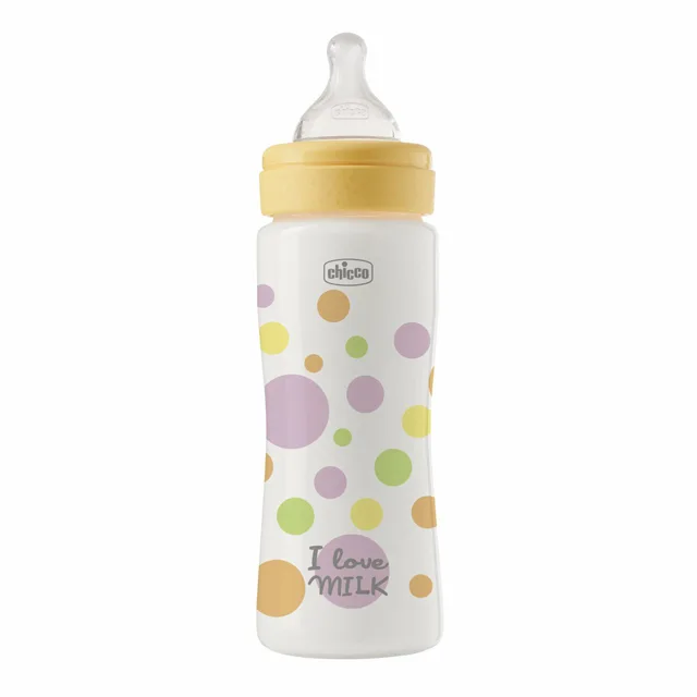 Chicco Láhev kojenecká Perfect Easy, rychlý silikonový průtok 4m+ 330 ml dívčí