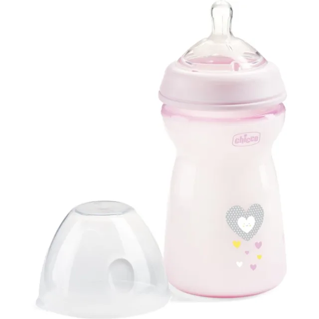 Chicco Natural Feeling Girl kojenecká láhev 6m+ 1 ks