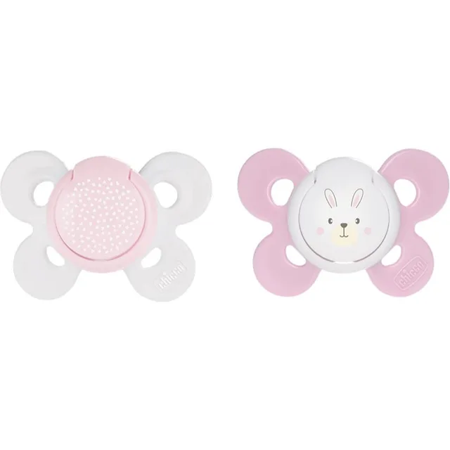 Chicco Physio Comfort 2-6 m dudlík Girl-Dots/Rabbit 2 ks