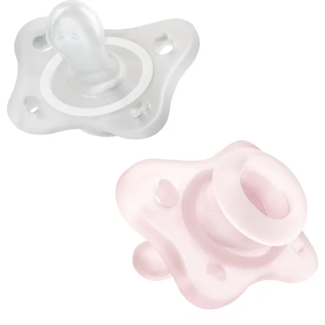Chicco Physio Forma Mini Soft 0-2m dudlík 0-2m Pink/Transparent 2 ks