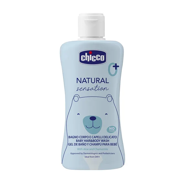 CHICCO Sprchový gel 2v1 na tělo a vlasy natural sensation 0m+ 200 ml